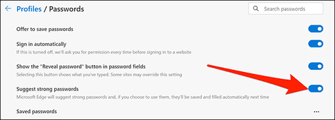 Cách Bật/Tắt Trình tạo mật khẩu trong Microsoft Edge 34