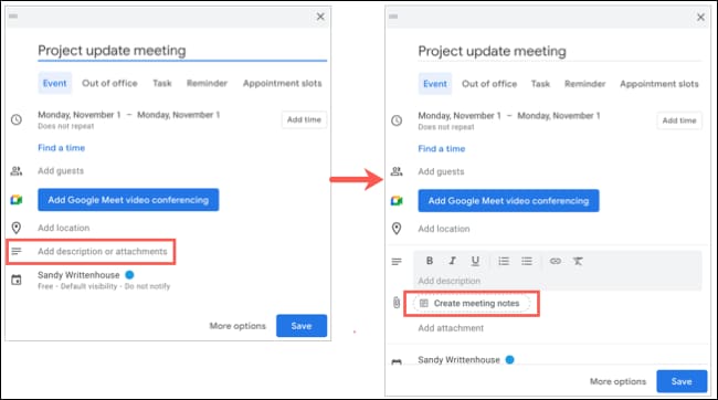 Cách Tạo ghi chú cuộc họp bằng Google Calendar 10