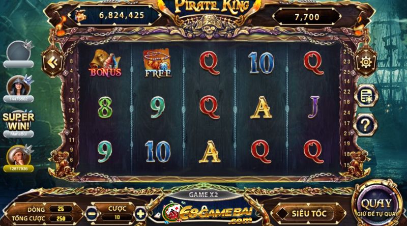 Tựa game nổ hũ Pirate King tại 68 game bài