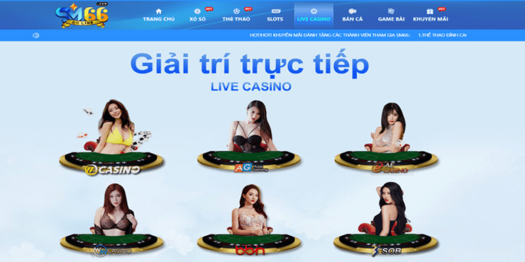 Live Casino hấp dẫn tại Sm66